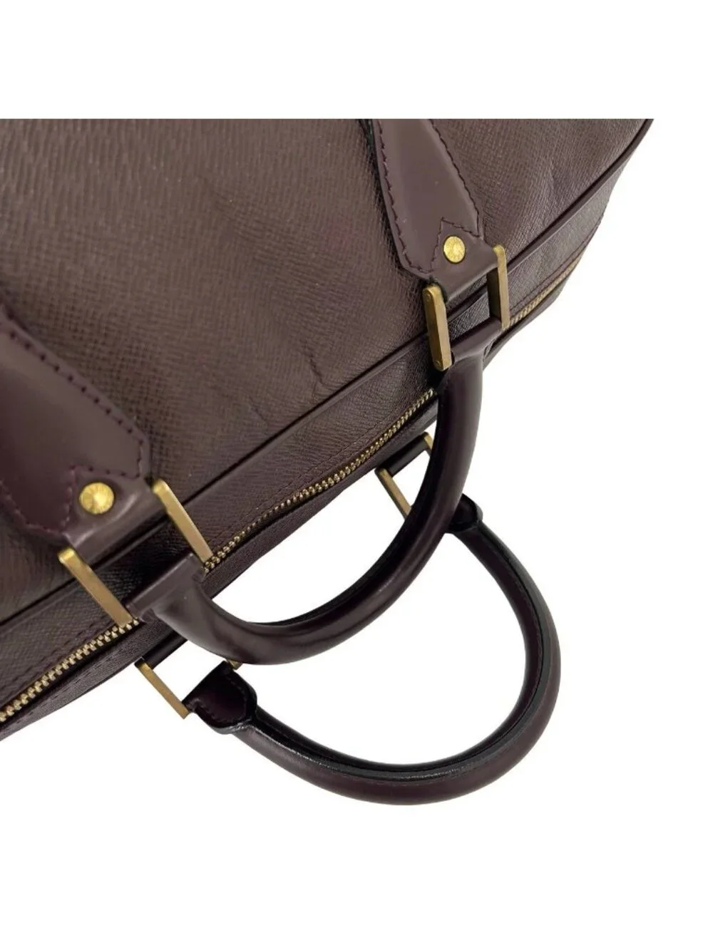 Louis Vuitton Vintage Kendal PM Taiga Leather 2-Way Boston Bag Acajou